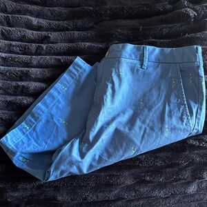 Izod Men's Blue Chinos with Subtle Pattern